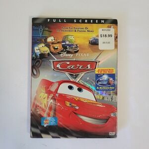 Disney Pixar Cars DVD Full Screen Edition with Slipcover Mater and McQeen